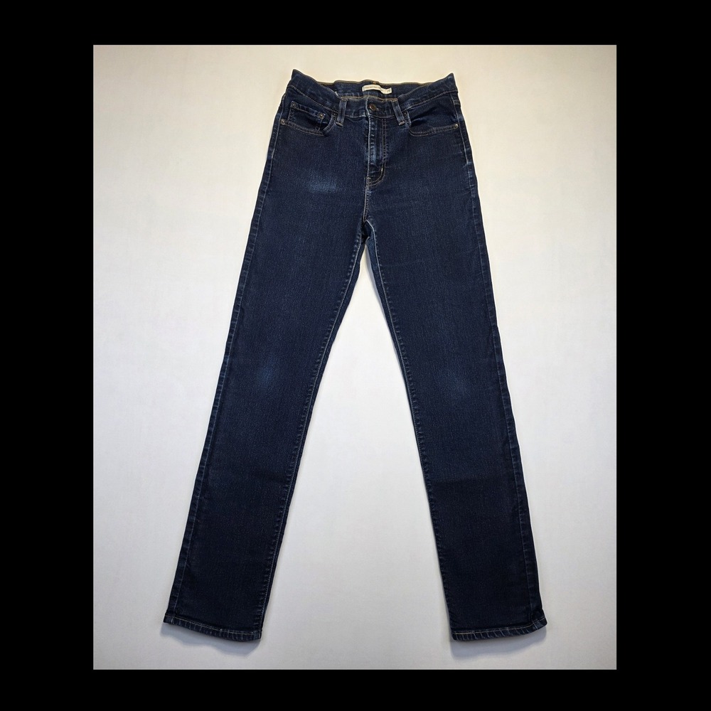 Levi's 724 High Rise Straight Jeans Women Medium Wash Stretch Denim